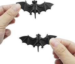 Small Black 3D Bats Halloween Decoration Bat Plastic Toy Party Favor Artifici…