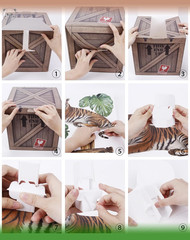 Jungle Safari Party Decorations – 10 Inch Jungle Theme Favor Boxes with Wild Ani