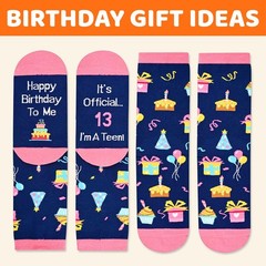 Level 13 Unlocked Birthday Gift Socks for 13 Year Old Teen Girls Boys