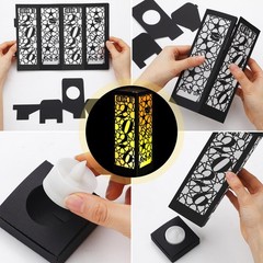 6 PCS Class of 2026 Graduation Lantern Boxes LED Candles Table Decor