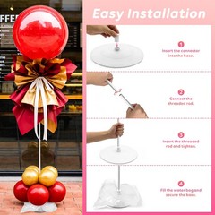 2026 Upgraded and Reinforced Balloon Column Kit Set of 2, 79 Inch Balloon Tow…