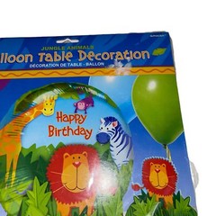 Rare Amscan Jungle Animals Balloon Table Decoration Happy Birthday Party Lion