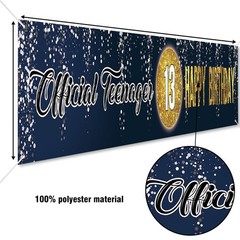 118 x 20 Inches Blue Flash Official Youth Happy 13th Birthday Yard Banner Sig…