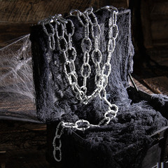 12 Ft. Grey Plastic Bone Link Chain Halloween Decoration – Morris Costumes