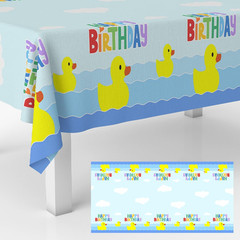 Uck Happy Birthday Tablecloth Duck Animal Plastic Supplies Animal Theme Baby Sho
