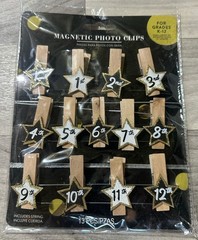 Graduation Decoration Party Supply K-12 Magnetic Photo Clips Grad Party NEW NIP