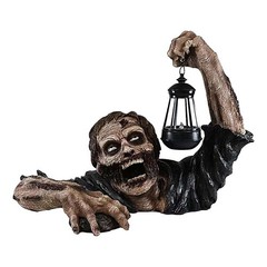 Ground Breaking Zombie Skeleton Prop Lantern Halloween Party Garden DecorationJQ