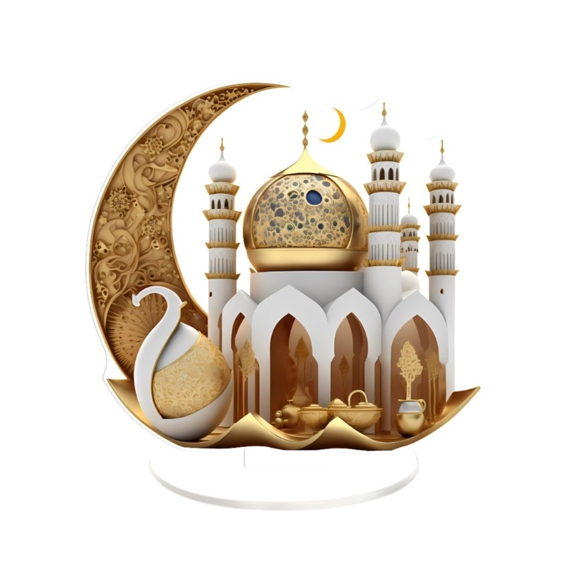 Ramadans Home Decors 2D Eid Mubarak Decoration Islamic Holiday Gift for Family