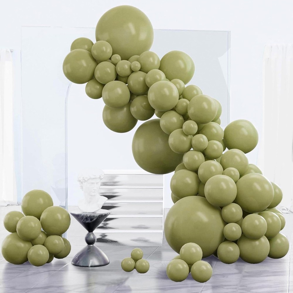 Sage Green Balloons 85pcs Different Sizes of 18 12 10 5 Inch Olive Boho Green…