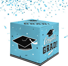 Graduation Party Decorations Box Card for Gift Favors Decor Supplies – Sky Blue