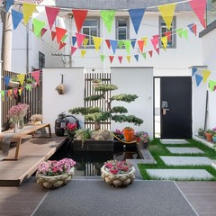 1050ft/320M Multicoloured Bunting Banner 600Pcs for Indoor Outdoor New Boxed