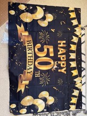 50th Birthday Party Decorations – Large banner plus various decor