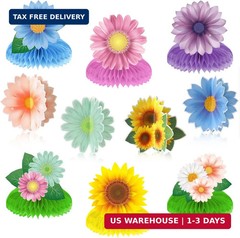 10 Pieces Spring Sunflower Honeycomb Centerpiece Flower Table Decoration Spring