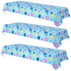 3 Pieces Palm Leaves Tablecloths Birthday Party Decorations Supplies Hawaiian