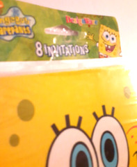Vintage Sponge Bob Birthday Party Supply Lot Invitations Cups Loot Gift Bags NOS
