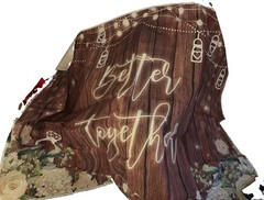 Engagemnt Decor Set Woodgrain Backdrop 3 Bottle Foil Balloons Naps& tble# frames