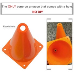 7inch Orange Racing Traffic Cones With Holes on Top,Checkered Flags,Racetrack…