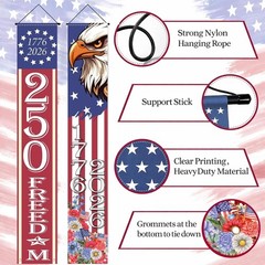 Oversized 250th Anniversary American Flag Banner – Perfect for All Occasions