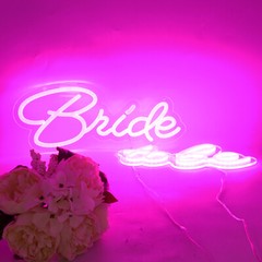 LED Neon Sign Bride to be Integrative Sign Length 6.53X15.63+5.39X11.97in USA