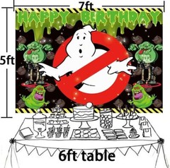 Ghostbusters Party Supplies Birthday Decor Backdrop Banner Vinyl for Kids 7x5ft
