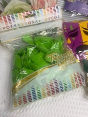 Mardi Gras Party Decor Bundle Masks Bead Fringe Green Balloons Decorations