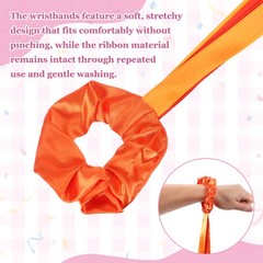 Rainbow Dance Ribbons, Wrist Streamers 20″ & 2 Pcs & Red & Orange