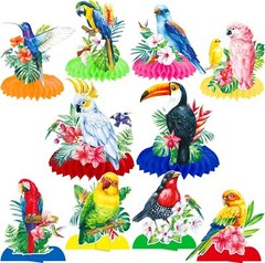 Tropical Bird Honeycomb Centerpieces Tropical Bird Party Decorations 12Pcs Ha…