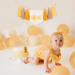 First Trip Around the Sun Boho Banner – You Are My Sunshine, Space Party Deco…