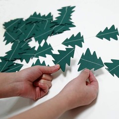 Dark Green Pine Tree Garland Camping Decorations Woodland Theme Baby Shower H…
