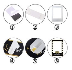 Black Gold 40th Birthday Photo Booth Props | Party Frame & Decorations Set
