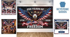 Patriotic Eagle Backdrop Banner – 4th of July & Independence Day Decor
