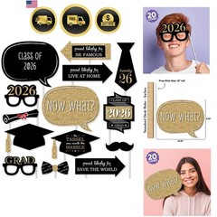 Graduation Props for Photoshoot 2026, 20-Count Set of High School Senior Phot…