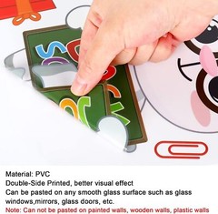 Whaline 9 Sheets Back to School Window Clings Cute Animals Stickers…