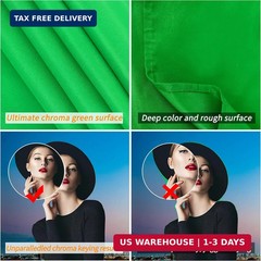 GFCC Green Screen Backdrop Background – 7x10FT Photography Backdrop Photo Backgr
