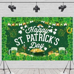 St. Patrick’s Day Decorations St Patricks Day Banner Large Size Clover St Green