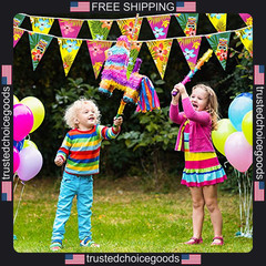 2 Pack Hawaiian Bunting Flags for Tropical Party Decorations