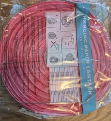 Set a four pink paper lanterns- 12, 10, 8, and 6 inch, various shades