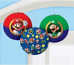 Super Mario Brothers Game Nintendo Kids Birthday Party Decoration Paper Lanterns