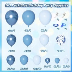 143 Pcs Balloons Garland Arch Kit Wedding, Birthday, Baby Shower Decoration Kit