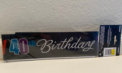 New «Happy 40th Birthday to Me» Birthday Sash Adult One Size 1 count