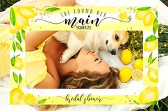 Lemon Bridal Shower Party Photo Booth Props Lemon Citrus Lemonade Theme Bride to