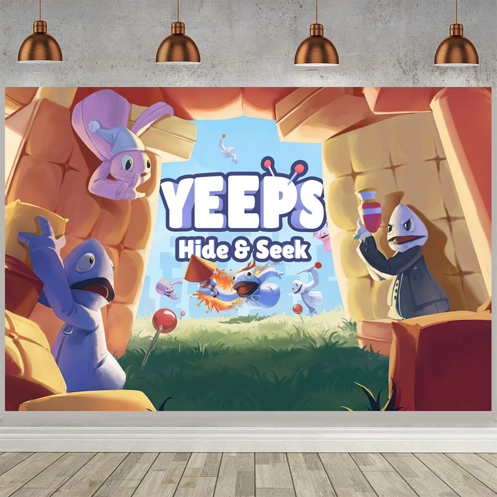 Yeeps Party Decoration Birthday Backdrop Banner Poster Background Vinyl 5x3ft