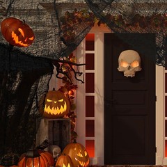 3Pcs Durable Creepy Gauze Cloth Halloween Decoration for Haunted House Setup