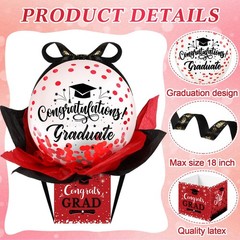 Graduation Pull Money Balloon Box Surprise Kit for Cash Graduation Party Ball…