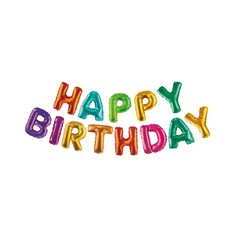 Fun Express 5 ft. – 7 ft. Happy Birthday Balloon Letter Style Ready-to-Hang Card