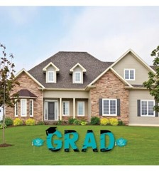 Big Dot of Happiness Teal Graduation Party Yard Signs Outdoor Lawn Decorations