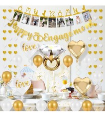 Engagement Party Decorations – Gold Engagement Congratulations Decor