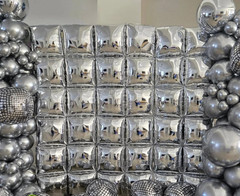 20 PC Silver Square Foil Balloons 21″ Birthday Wedding Party Anniversary