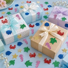150 PCS Ocean Animals Confetti Under Sea Theme Table Decor Birthday Party