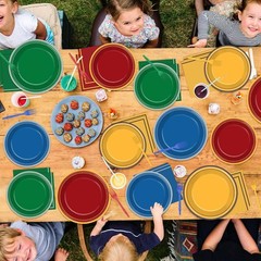96Pcs Magical Wizard School Party Plates & Napkins for 24 Guests – Colorful Set